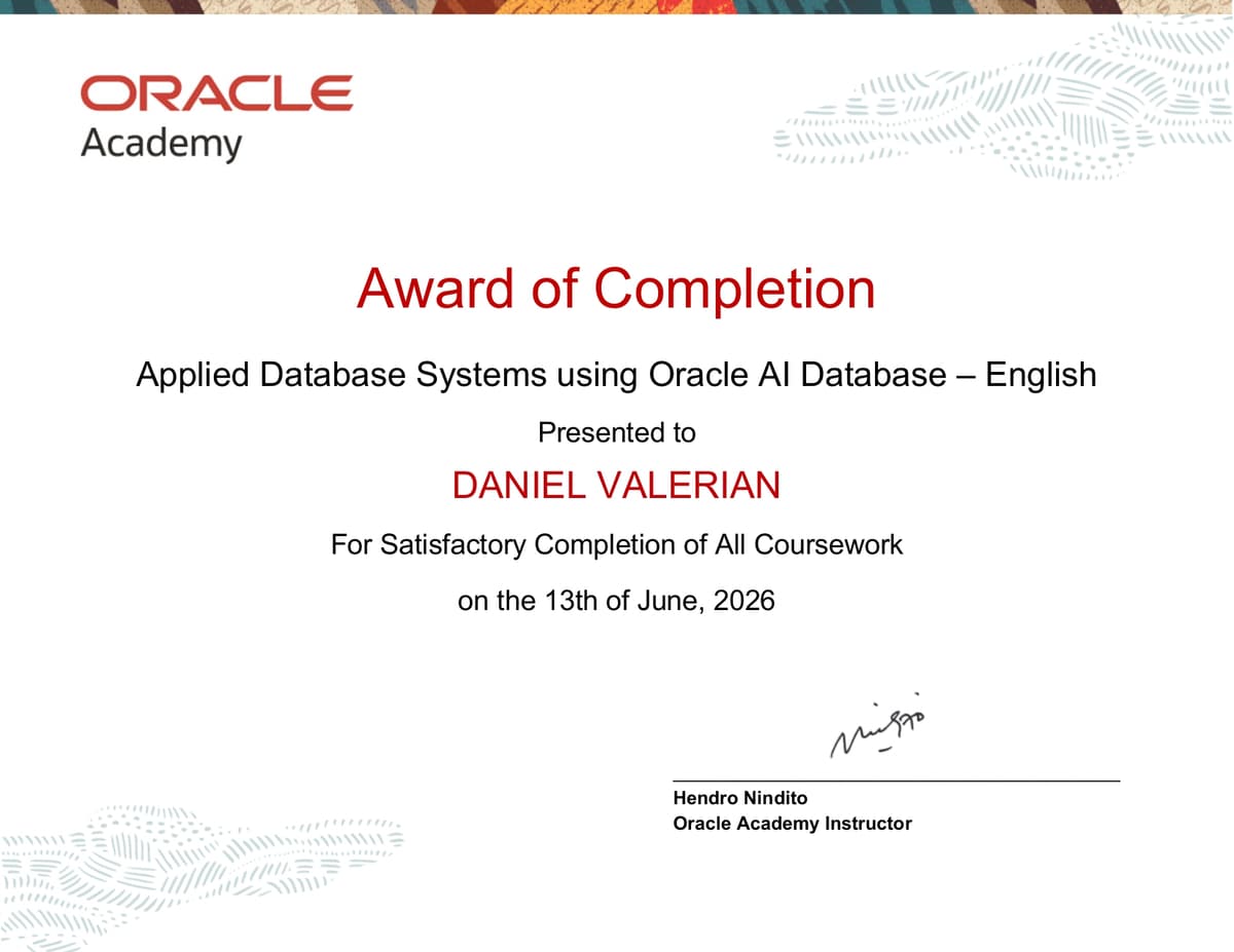 Applied Database Systems using Oracle AI Database