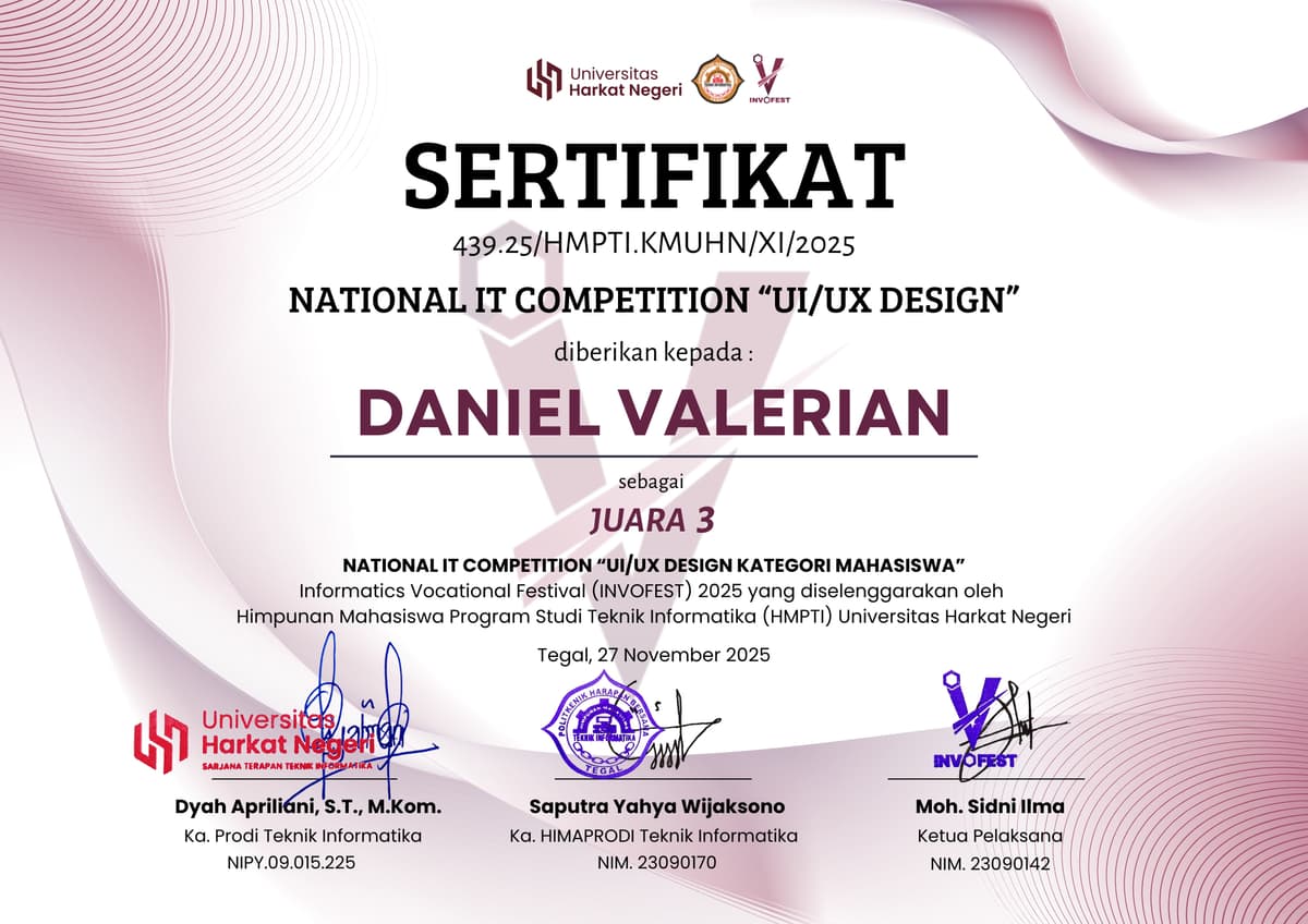 National IT Competition UI/UX Design